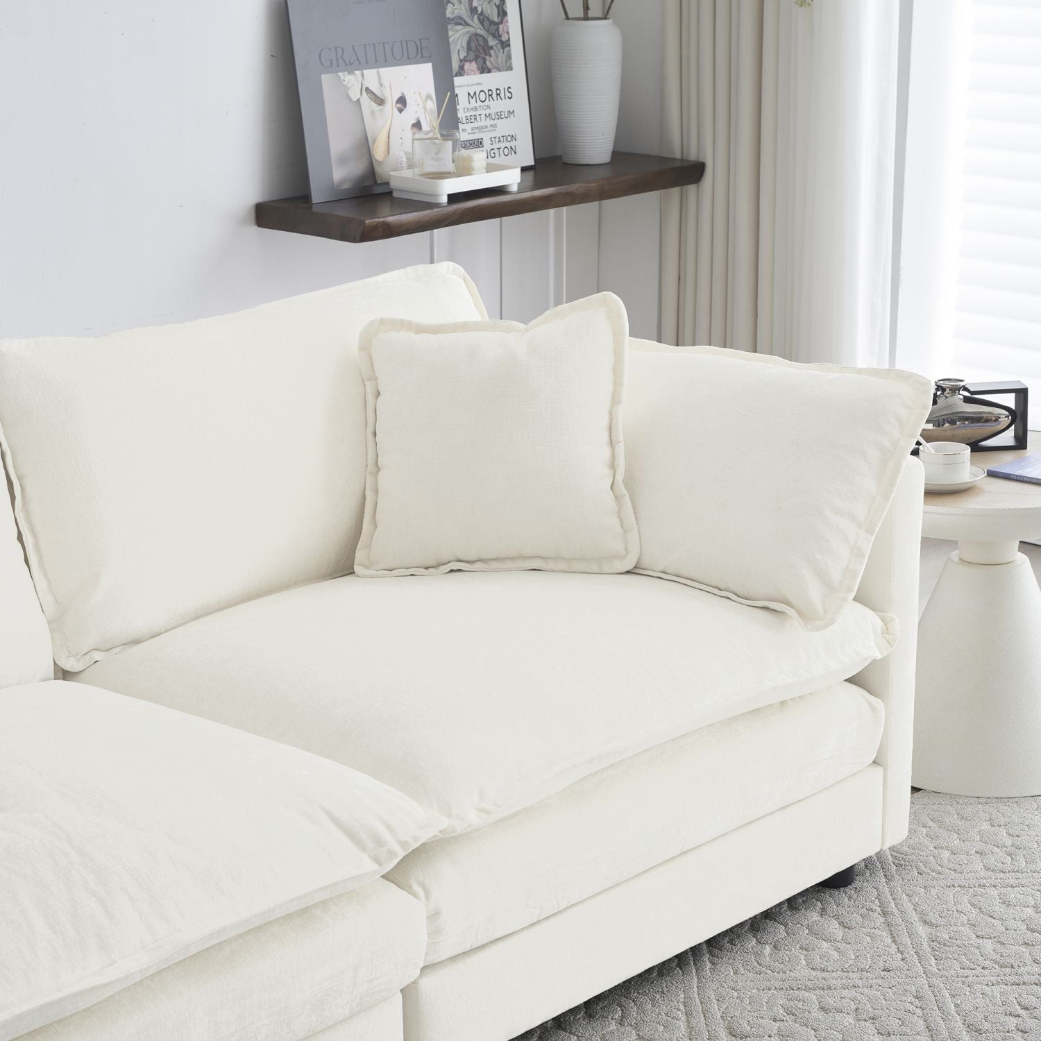 U-Shaped Sectional Sofa w/Reversible Footrest, 5-Seater Convertible