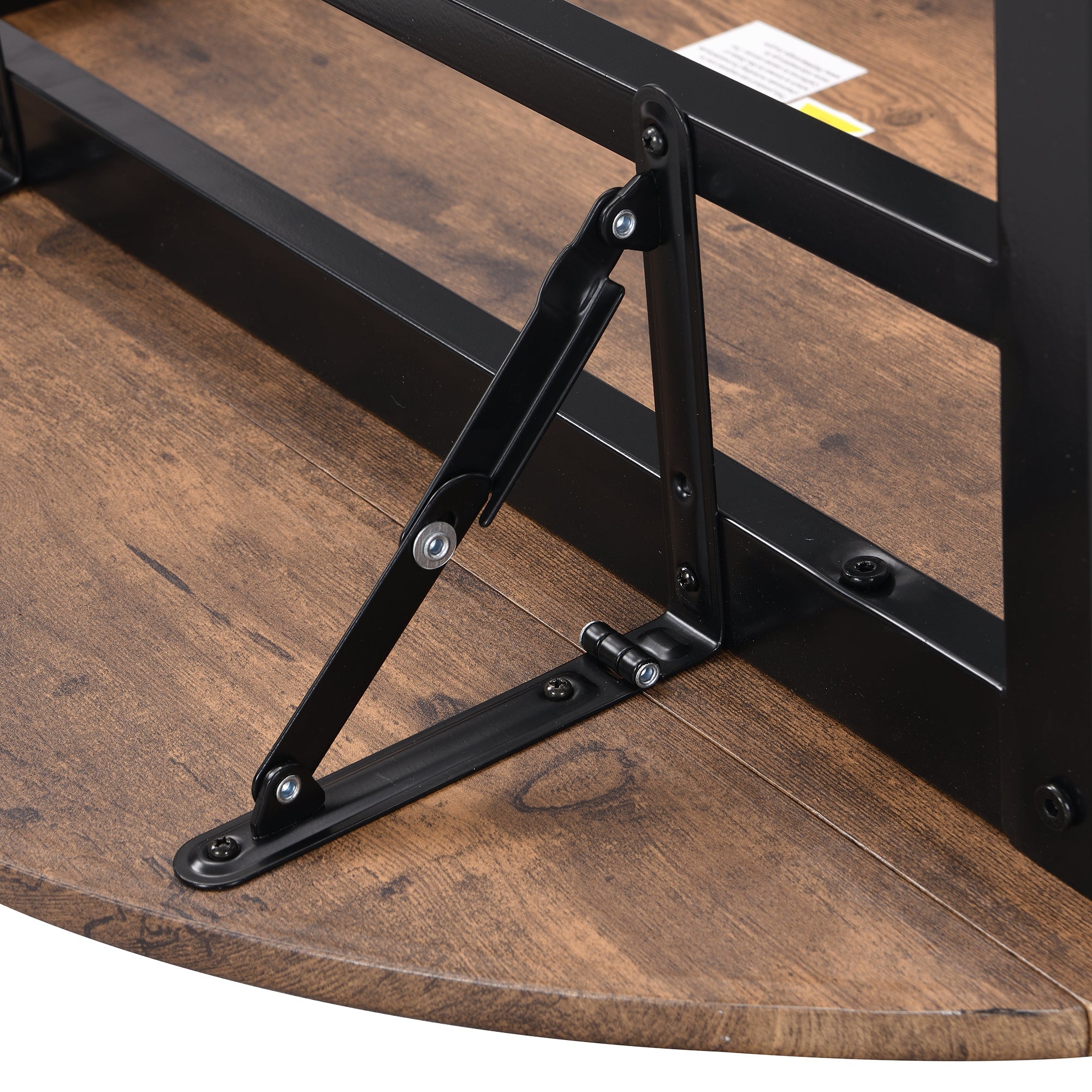 Modern 3-Piece Round Dining Table Set with Drop Leaf and 2 Chairs for
