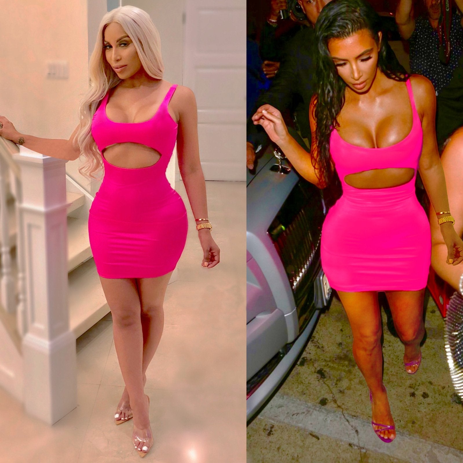 Women Sexy Bodycon Party Dresses Bandage Jumper Fashion Heart