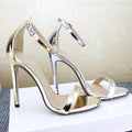 Women high heels dress shoes party rivets girls sexy pointed toe shoes